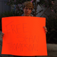 Sacramento citizen Kayla protests Sean Thompson being in jail for pieing Kevin Johnson; photo via the author